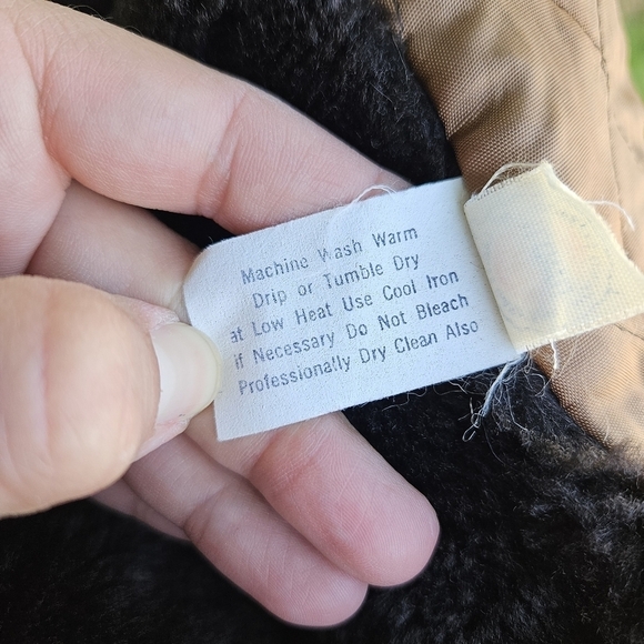 vintage brown double breasted coat with faux fur trim SEE MEASUREMENTS M/L - Picture 6 of 8